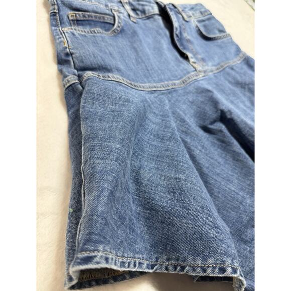 Free People Alara Midi Skirt Denim Size 8 Asymmetrical Cowgirl Festival - Picture 4 of 7